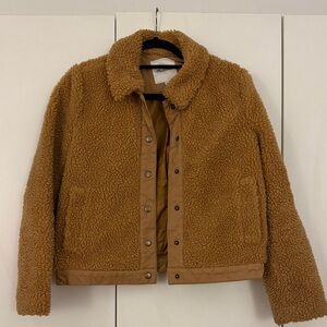 Madewell Teddy Sherpa Jacket in Camel